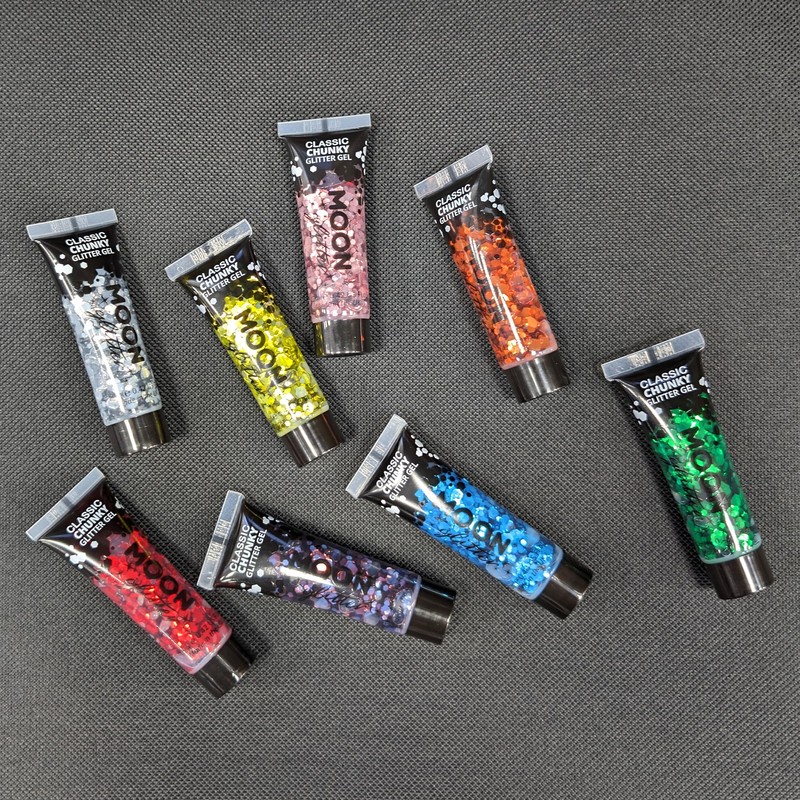 Gel with classic coarse-grained glitter by Moon Glitter - 12