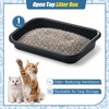 Uiifan 1 Pcs Low Entry Senior Cat Litter Box Pet