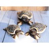 Ebros Gift Balinese Wood Handicrafts Polkadot Shell Turtle Family Ashtray
