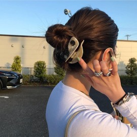 ZSYTF Non-Slip Semicircle Tai Chi Hair Claw Clips - Retro Acetate Yin Yang Barrettes - Strong Hold Hair Jaw Clip - 1 Count (Pack of 1) - Adults (Unisex) - 1 Piece