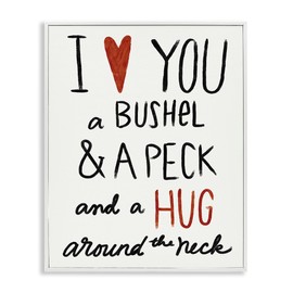 Stupell Industries Bushel and a Peck and a Hug Around The Neck, Design by Katie Doucette