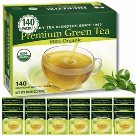 Bigelow Organic Green Tea - 140 Individually Wrapped Tea Bags