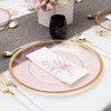 Blue Sky Pink Charger Plates With Gold Rim 4 Pack