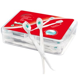Malisseladi Mini Disposable Toothbrushes with Toothpaste and Toothpick, Tongue Cleaners, Reduce Bad Breath, Tongue Scraper, Prepasted Toothbrush, Pick for Work or Travel (Mint, 20pcs)
