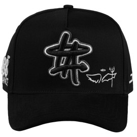 JC Hats Gorra God´s Plan LA Bad Influence, Visera Curva con Logos Bordados Alta Calidad, Unitalla Snapback Ajustable.
