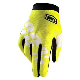 100% iTrack Motocross Gloves (Yellow/White, XL)