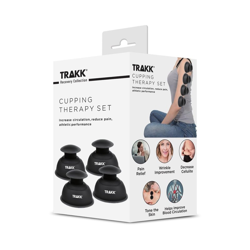 TRAKK Cupping Therapy Set for Blood Circulation, Black