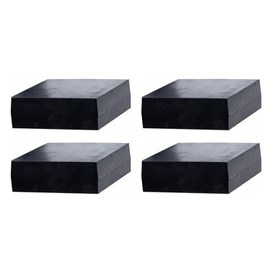 Rubber Plates, Soundproofing, Vibration Proof Rubber, Set of 4, 2.0 x 2.0 x 0.8 inches (5 x 5 x 2 cm), Anti-Slip, Height Adjustable Rubber, Noise and Vibration Prevention, Cushion, Anti-Slip Mat,