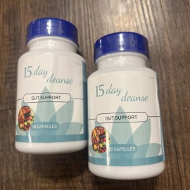 Milamiamor Gut & Colon Support 15-Day Cleanse and Detox 30 Capsules Non-GMO Lot Of 2