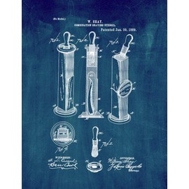 Combination Shaving Utensil Patent Print Midnight Blue (24" x 36") M14571