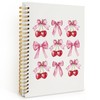 Wheatwin Cute Notebook, Cherry Coquette Pink Bow Notebook Gifts for