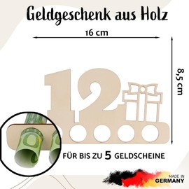 Spruchreif Original Money Gifts | Gift for 12th Birthday | Money Gift 12th Birthday | Gift Boy Girl | Money Gift Son Daughter | Birthday Number | Money Gifts for Anniversary