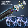 Endoscope Camera with Light,1920P HD Borescope with 8 Adjustable LED