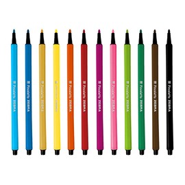 Zebra Mexico Plumón De Dibujo Pinceletto Punta Redonda Cuerpo Al Color De la Tinta 12 Piezas Multicolor