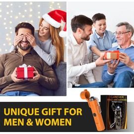 Electric Waterproof Lighters Gifts for Men: 2 Pack LED Flashlight Lighter Christmas Stocking Stuffers for Adults Him Boy Birthday - 3-in-1 USB Dual Arc Outdoor BBQ Camping Hunting Survival Gadget
