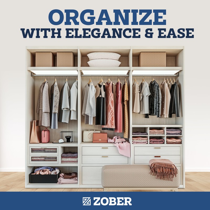 Zober Black Wooden Hangers - 20 Pack, Heavy Duty, Non