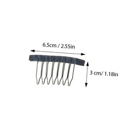 Ipetboom Wig Combs to Secure Wig - 10pcs 7 Teeth Wig Combs for Making Wig Caps - Wig Net Clip Steel Hair Clip Wig Salon Accessories for Ladies