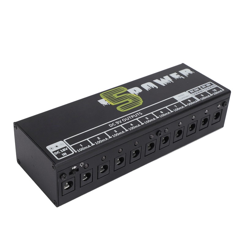 Guitar Effect Pedal Power Supply 10 Independent DC 9V 12V