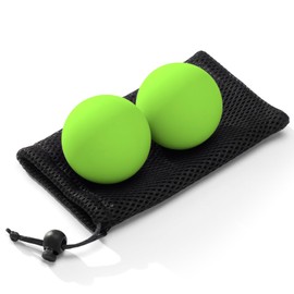 SUBCULTUREPICK Massage Lacrosse Balls for Myofascial Release,Yoga Deep Tissue Massage,Trigger Point Therapy and Foot Plantar Fasciitis,Muscle Soreness Massager Ball (2 Packs) (Green)