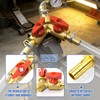 Bwintech 2 Pcs 8mm 3 Way Brass Hose Barb Ball