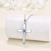 ONEFINITY Cross Necklace 925 Sterling Silver Origami Cross Birthstone Pendant