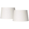 Set of 2 White Small Hardback Drum Lamp Shades 10"