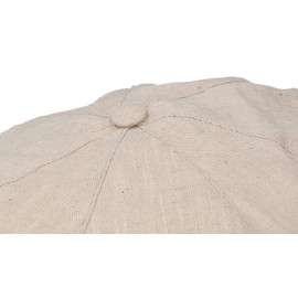 Riki Browns Men's Summer Linen Flat Cap - 100% Irish Newsboy Hat - Made in Italy - Midnight Blue, beige, S