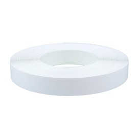 7/8" x 50' PVC White Roll Pre-Glued Edge Banding, Iron on Edge Band, Hot Melt Adhesive, Furniture Edge Tape, PVC Edging for Easy Furniture Restoration, Rough Surface, Based in USA