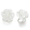Fashion Style White Petals Flower Statement Stud Earrings Acrylic