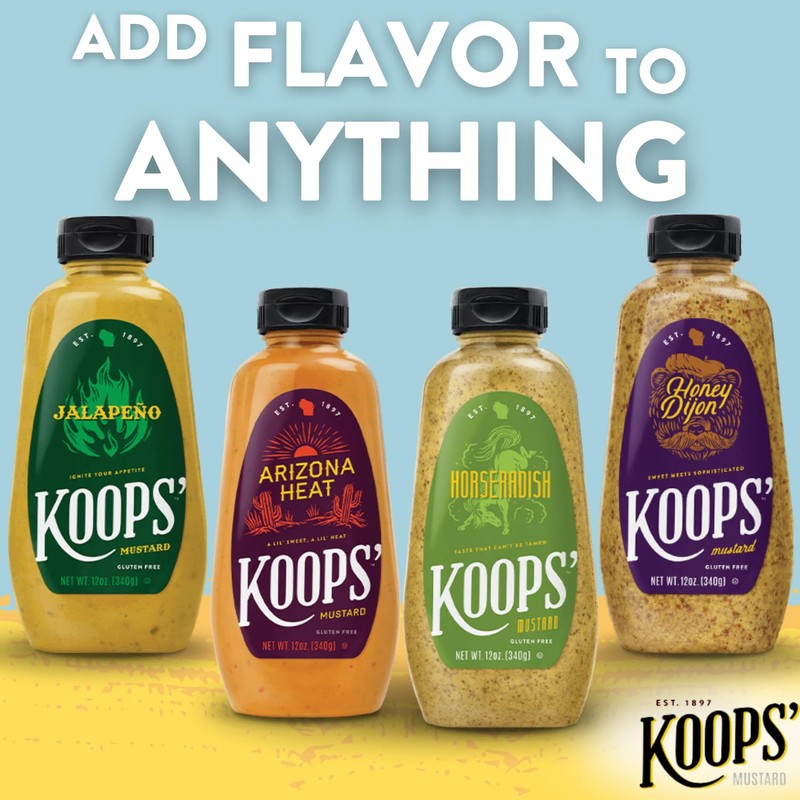 Koops' Sweet & Heat Mustard Variety Pack – Jalapeno, Arizona
