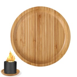 10in Tabletop Fire Pit Mat for Solo Stove Mesa & Mesa XL, Round Heat Resistant Wooden Mat Stove Tabletop Mat Table Protection Stove Accessories