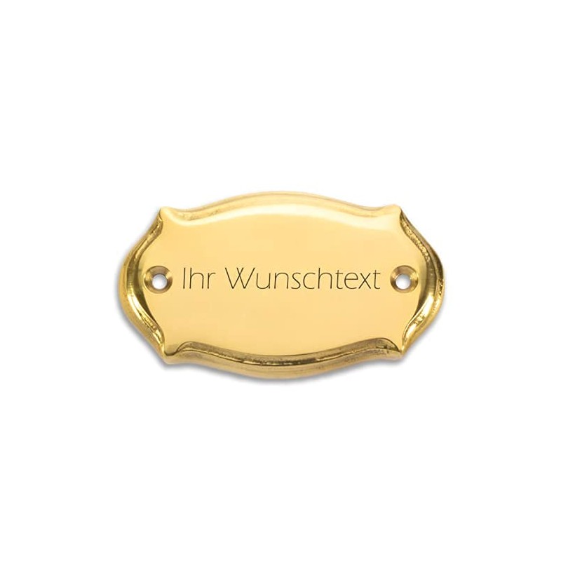 Brass Sign with Your Engraving - 86 x 48mm Oval