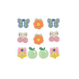 Lovely Shoe Charms 10 Packs Set Flowers Butterfly Shoes Decoration Accessories for Girls Unisex Adult Men Women Teens Kids Boys DIY Gift Birthday SC078-10PCS