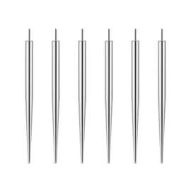 Glupez 6pcs G23 Titanium Piercing Kit Insertion Pin Threadless Rod Stretching Ideal Tool for Ear Nose Navel Nipple Lip Eyebrow Tongue Tragus Helix Piercings,14G,16G,18G