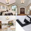 Mecuss 16 inch Semi Flush Mount Ceiling Light: 3-Light Black