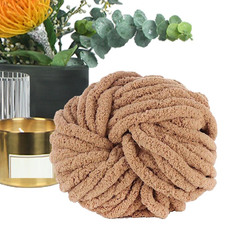 Yarn Chenille,Soft Velvet Yarn - Thick Yarn for Knitting, Chunky