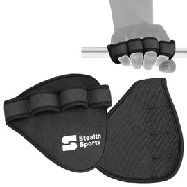 Stealth Sports Weight lifting Gym Grip Pads Prevents Callus Tears - 4 Finger Loop Non-Slip Neoprene Pull Up Bar Pads Substitute of Training Gloves – Calisthenics Fitness Grip Gloves