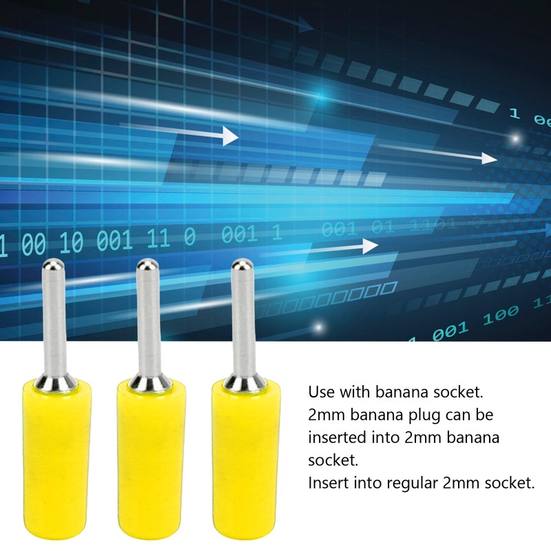 100Pcs Banana Plug Male Nickel Plated Brass Pin Straight for