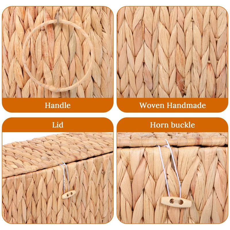 YBEATY Toilet Paper Storage Basket, Water Hyacinth Slim Toilet Paper