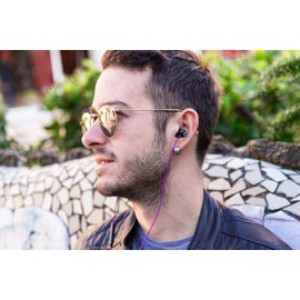 LUDOS Clamor Kopfhörer In Ear - Wired Ohrhörer mit Kabel und Mikrofon, 5 Jahre Garantie, Bass, Premium-Audioqualität, Neuartiger Memory Foam, Verstärktes Kabel, Headphones mit Lautstärkeregler