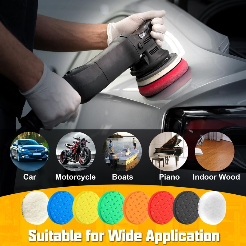 8 Pcs Buffing Polishing Pads, 6 Inch Polishing Pads, Car