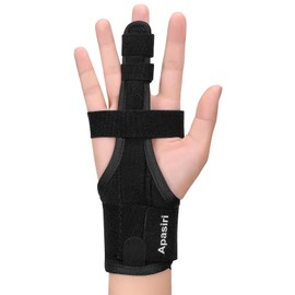 Apasiri Finger Splint, Finger Brace Support for Broken Fingers, Metacarpal Finger Splint, Hand Brace, Straightening Immobiliser Treatment for Sprains (L)