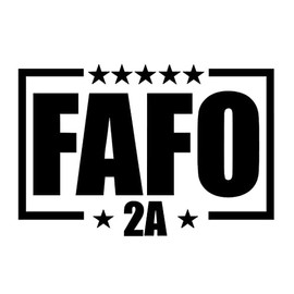 FAFO 2A Sticker - 5" Decal (Black)- Decal, Liberty, 2nd Amendment, Come and take it, Merica, Molon Labe, 2A, Bumper Sticker Window SIX831B