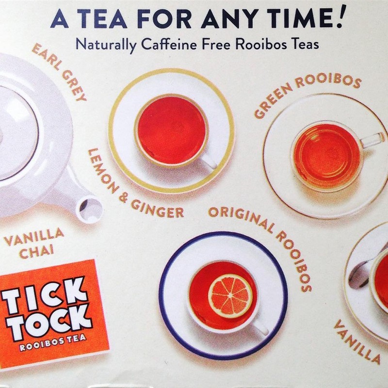 TICK TOCK TEAS Naturally Caffeine Free Red Bush Herbal Green