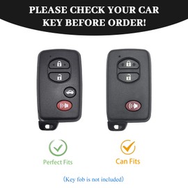 OFF WE GO for Toyota Key Fob Cover, Soft TPU Protection Key Fob Case Fit for Toyota Camry Corolla RAV4 Avalon Highlander Prius Venza Smart Remote Car Key Holder Accessories (Gold Blue)