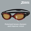 Zoggs Predator Flex Polarized Ultra Smaller Swimming Goggles, Red/Black/Copper Polarized