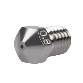 1pc M6 Plated Copper Nozzle Durable Non-Stick high Performance for 1.75mm V6 hotend Titan aero extruder BLV MGN Cube Ultimaker 2 3D Printers use 0.8mm V6-plated copper nozzle 0.8