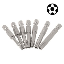 Mesee 14 Pieces 1/4 Inch Hex Shank Star Head Screw Driver Bit Set, Magnetic Security Star BST Screwdriver Bits Set Screwdriver Kit Tools - 50 mm