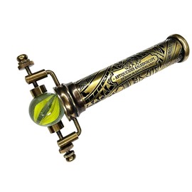 ANTIQLICIOUS Handmade Brass Kaleidoscope with Glass Ball Vintage Premium Kaleidoscope for Adult Creat Amazing Different Design for Twisting The Glass Ball