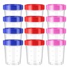 YILANJIN 12Pcs Mixing Plastic Measuring Jugs, Graduated Beakers with Lids,
